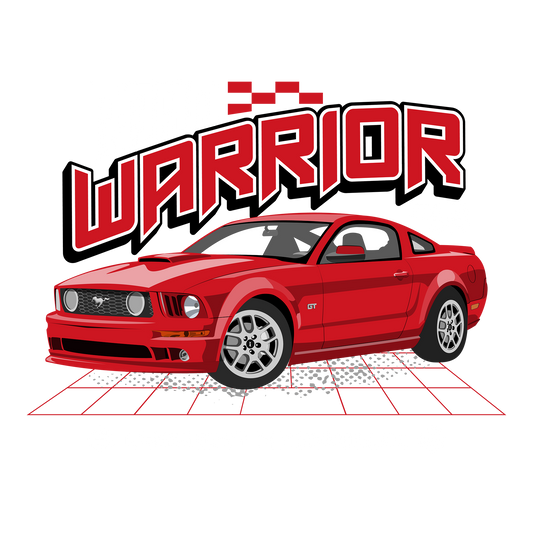 08 Red Ford Mustang GT DTF Transfer