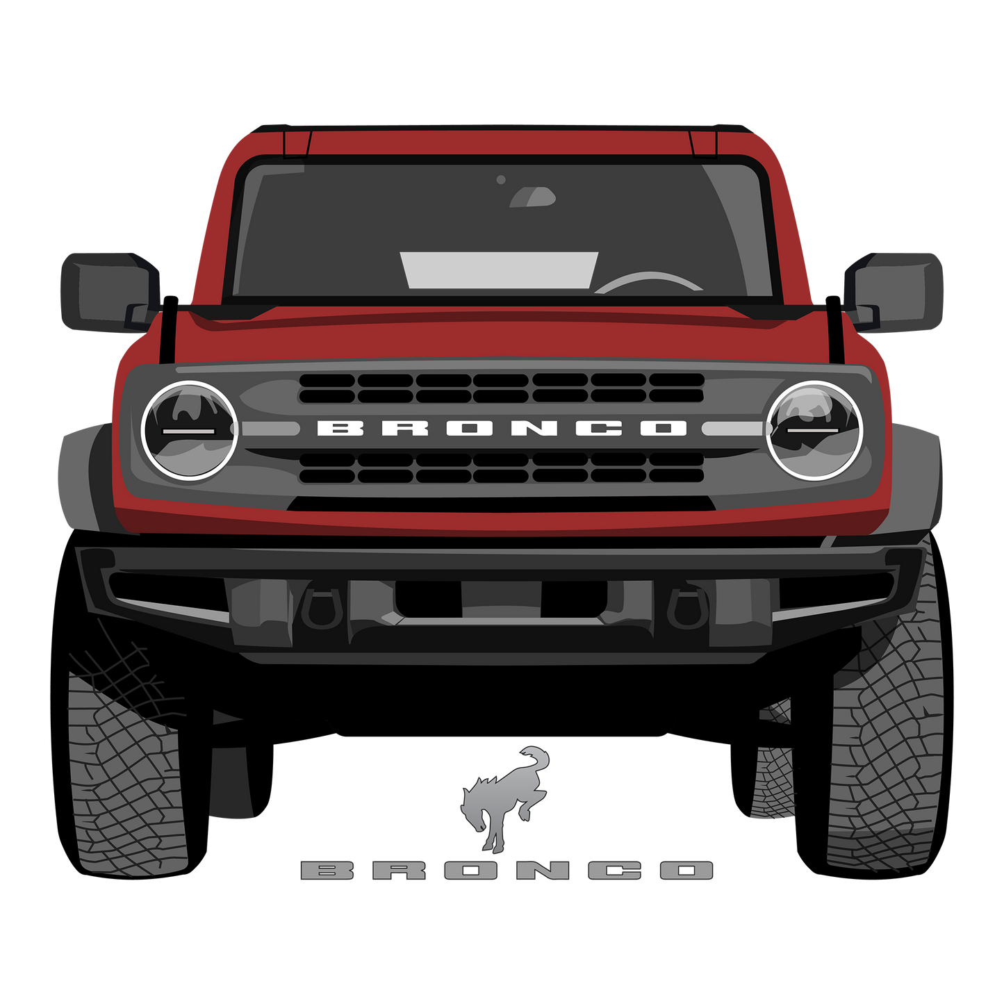 21 Red Ford Bronco DTF Design