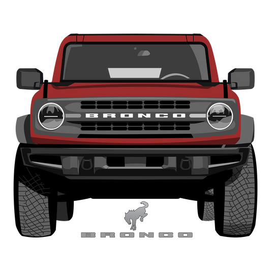 21 Red Ford Bronco DTF Transfer