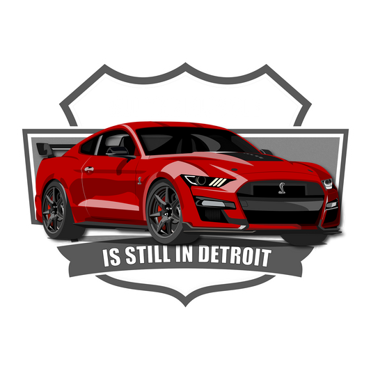 22 Red Ford Shelby GT500 DTF Transfer