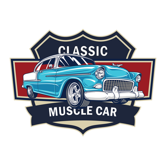 55 Blue Chevy Bel Air DTF Transfer