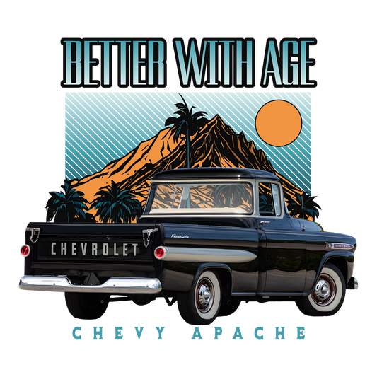 59 Black Chevy Apache DTF Transfer