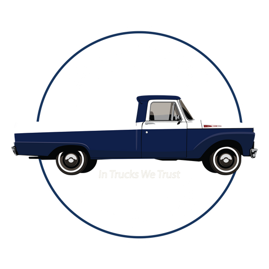 61 Academy Blue Ford F100 Pickup DTF Transfer