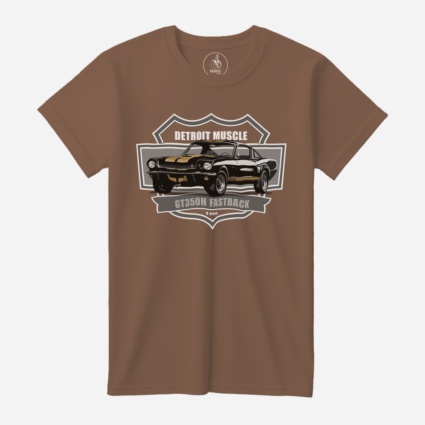 66 Ford Shelby GT350H Mustang Vintage Brown Bella+Canvas T-Shirt