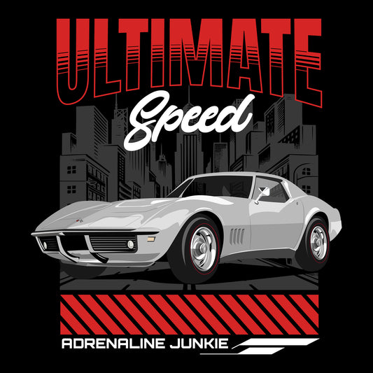 68 Chevy Corvette Black Bella+Canvas T-Shirt