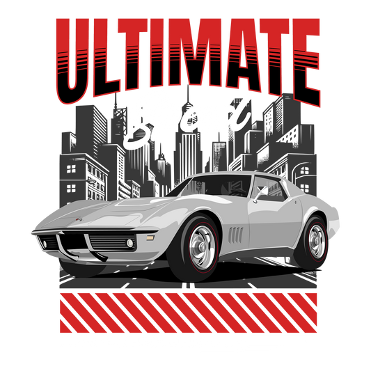 68 Silver Corvette DTF Transfer