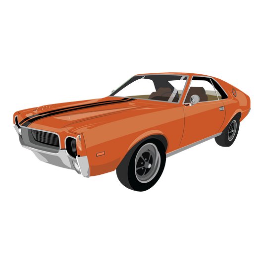 69 Orange AMC AMX DTF Transfer