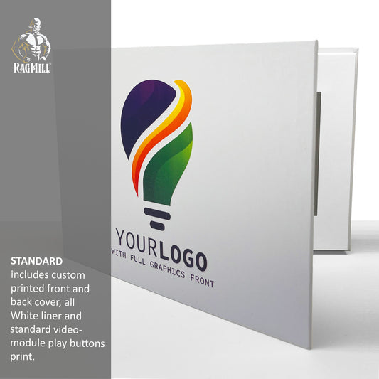 7in Hardcover Video Brochure w/Allover Print