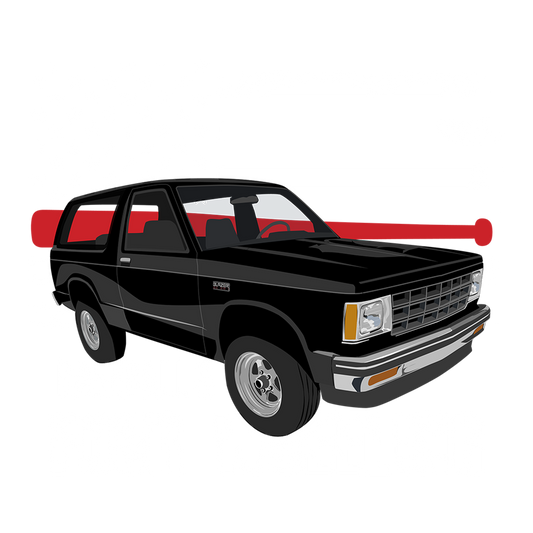 83 Black Chevy Blazer S10 DTF Transfer