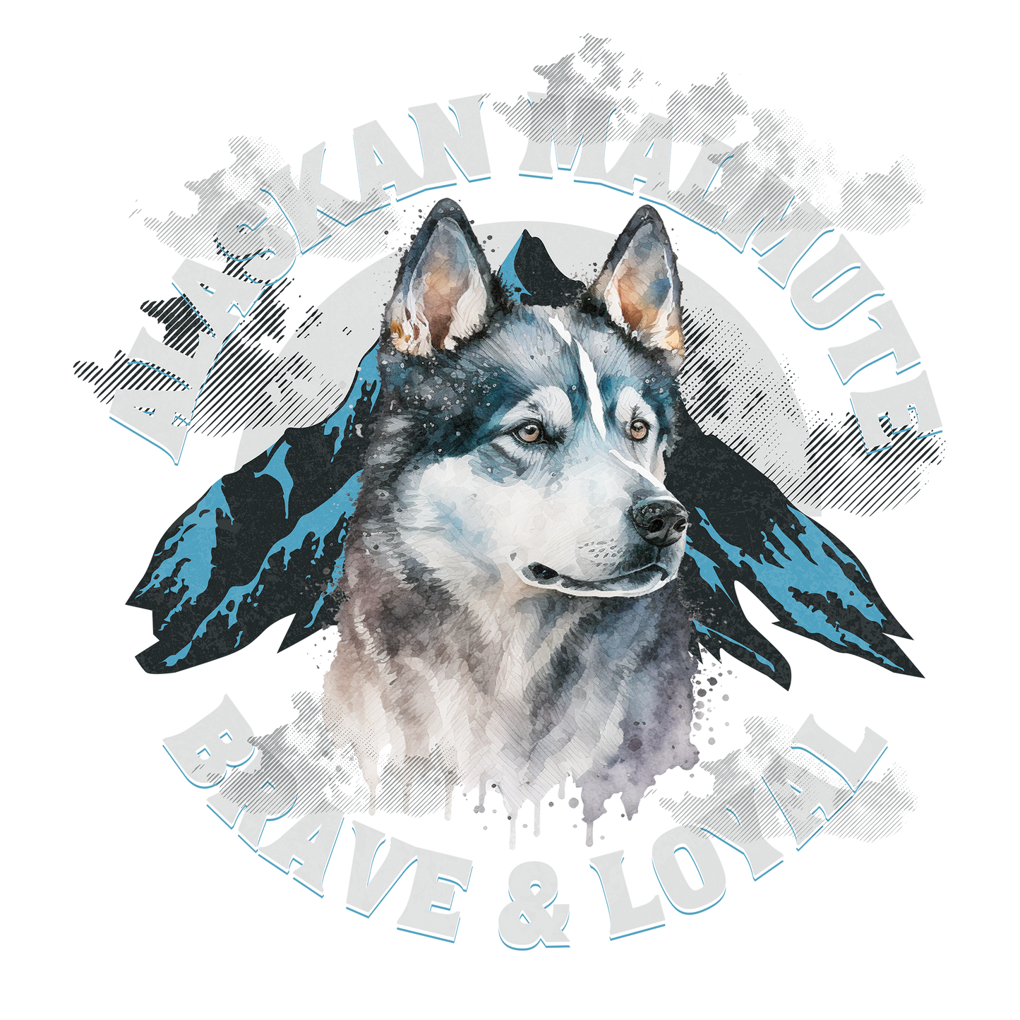 Alaskan Malamute DTF Design