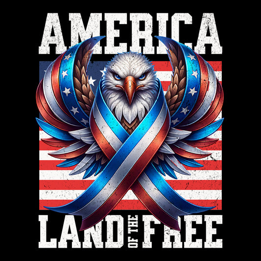 America - Land of the Free Cool Blue Bella+Canvas T-Shirt