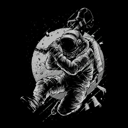 Astronaut Rocker Black Next Level T-Shirt