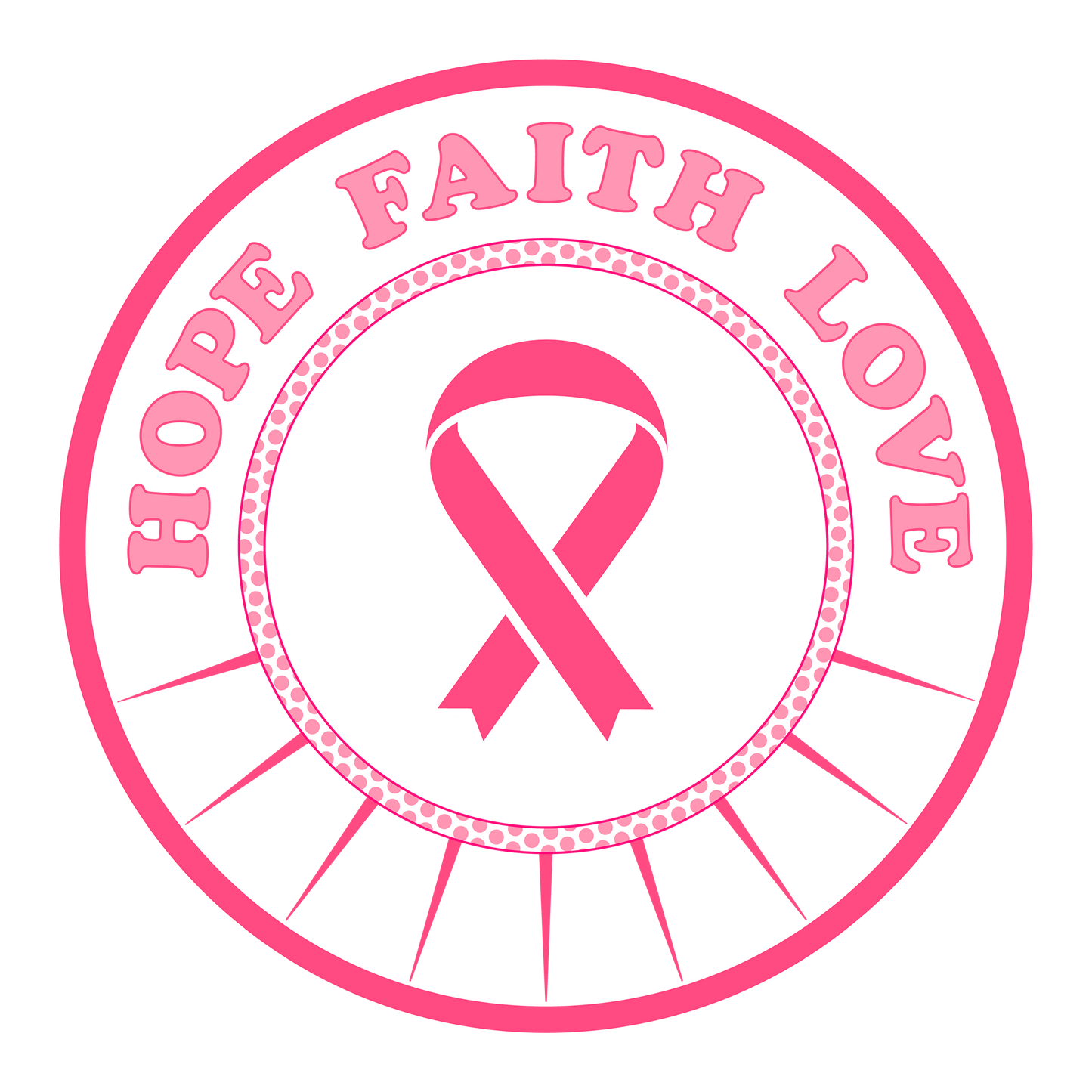 Cancer Awareness Ribbon DTF Design