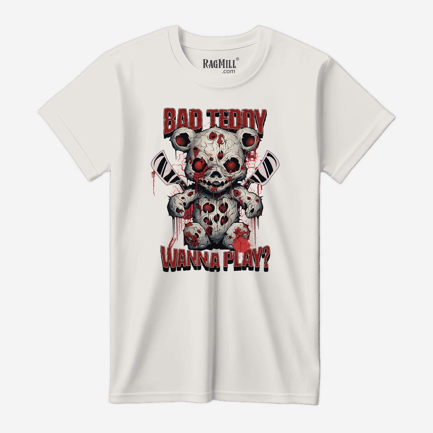 Bad Teddy Vintage White Bella+Canvas T-Shirt