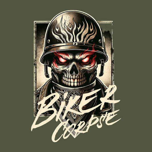 Biker Corpse Army Bella+Canvas T-Shirt