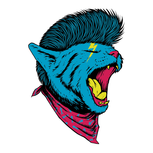 Cat Punk DTF Transfer