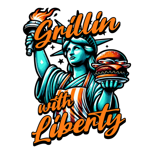Grillin With Liberty DTF Transfer
