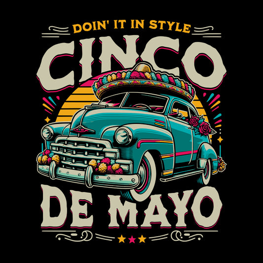 Cinco De Mayo Black Bella+Canvas T-Shirt