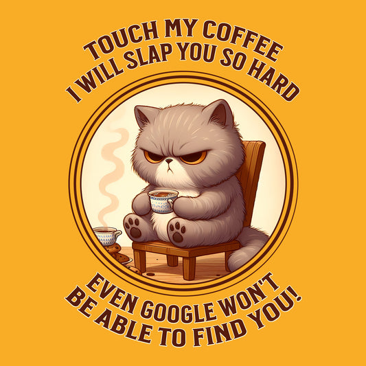 Coffee Cat Vintage White Bella+Canvas T-Shirt