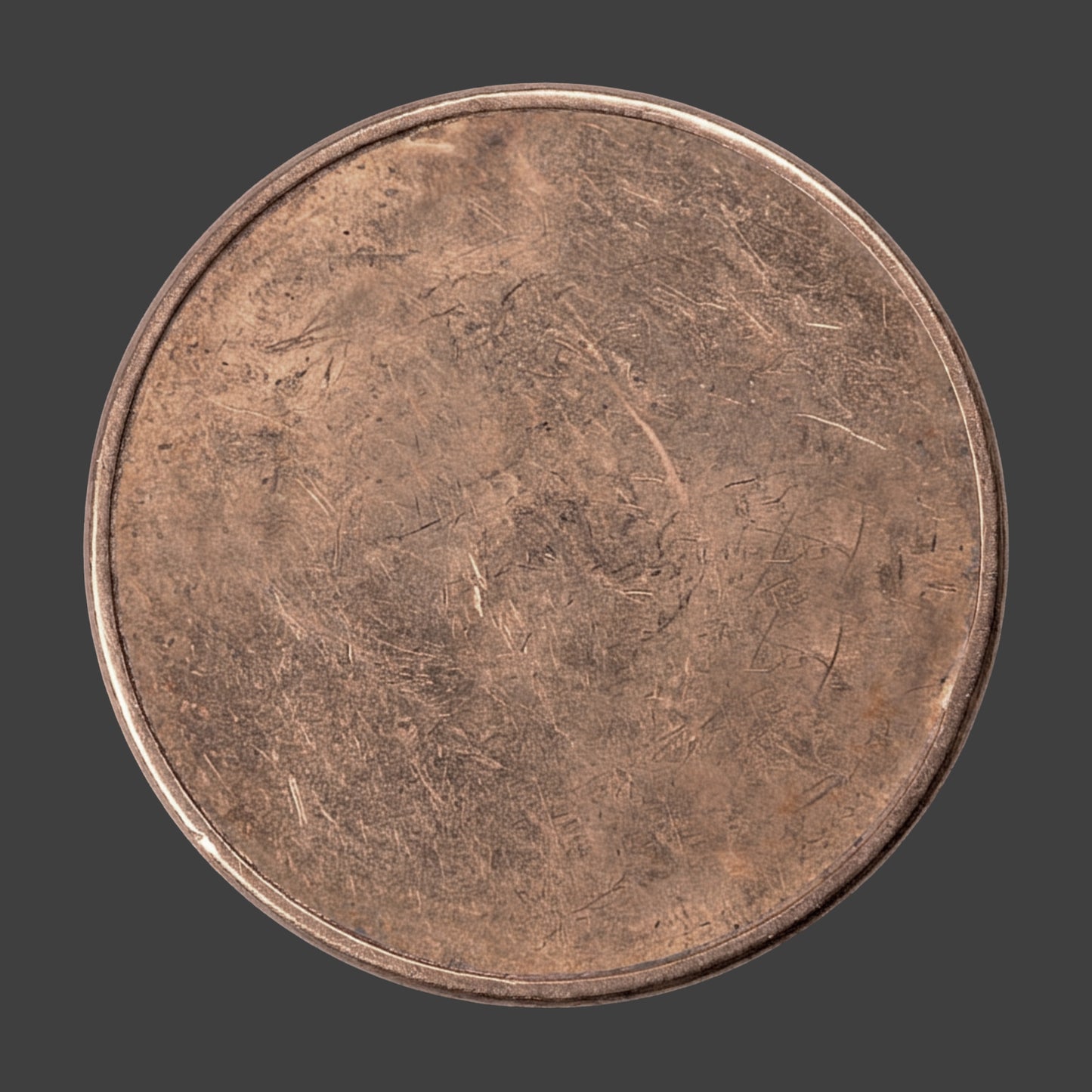 A blank coin template