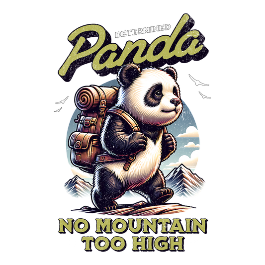 Determined Panda DTF Transfer