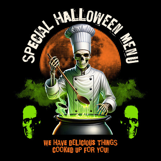 Halloween Menu Black Port & Company T-Shirt