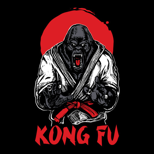 Kong Fu Ape Black Bella+Canvas T-Shirt