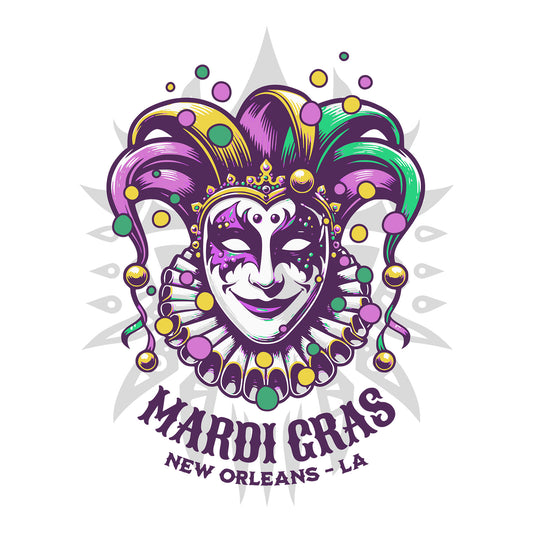 Mardi Gras White Bella+Canvas T-Shirt