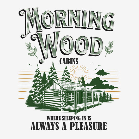 Morning Wood Cabins Vintage White Bella+Canvas T-Shirt