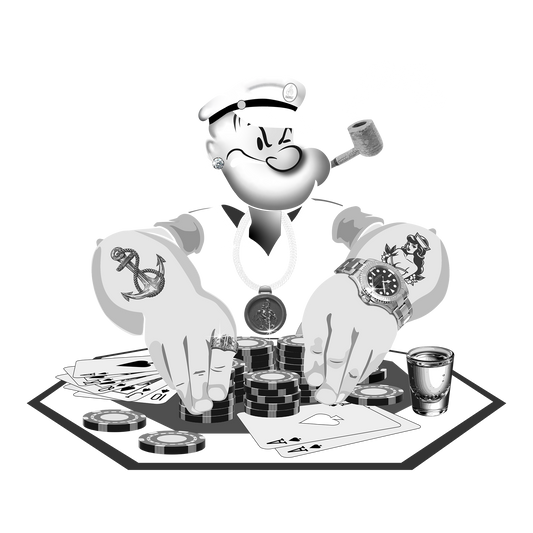 Popeye the Gamblin' Man DTF Transfer