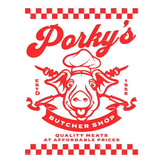Porky's Meats DTF Transfer