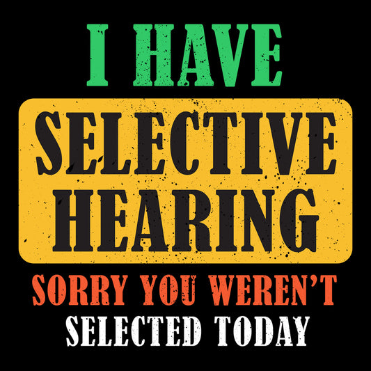Selective Hearing Cool Blue Bella+Canvas T-Shirt