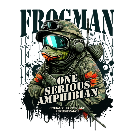 Serious Frogman DTF Transfer
