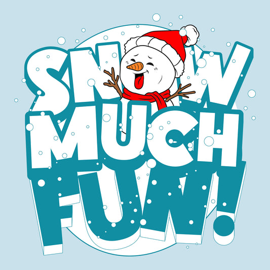 Snow Much Fun Cool Blue Bella+Canvas T-Shirt