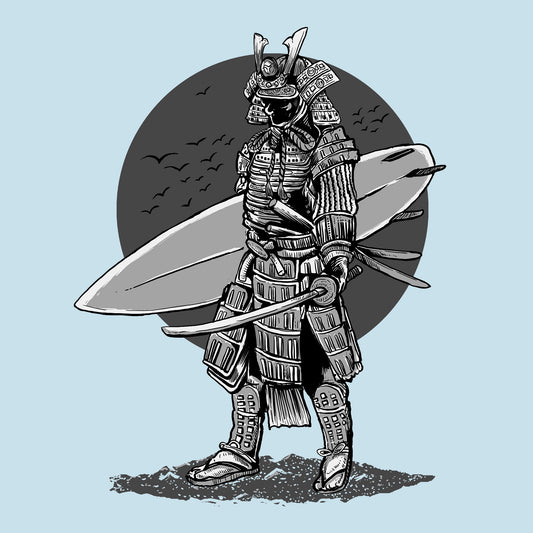 Surfer Samurai Black Bella Canvas T-Shirt
