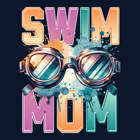 Swim Mom Aqua Bella+Canvas T-Shirt