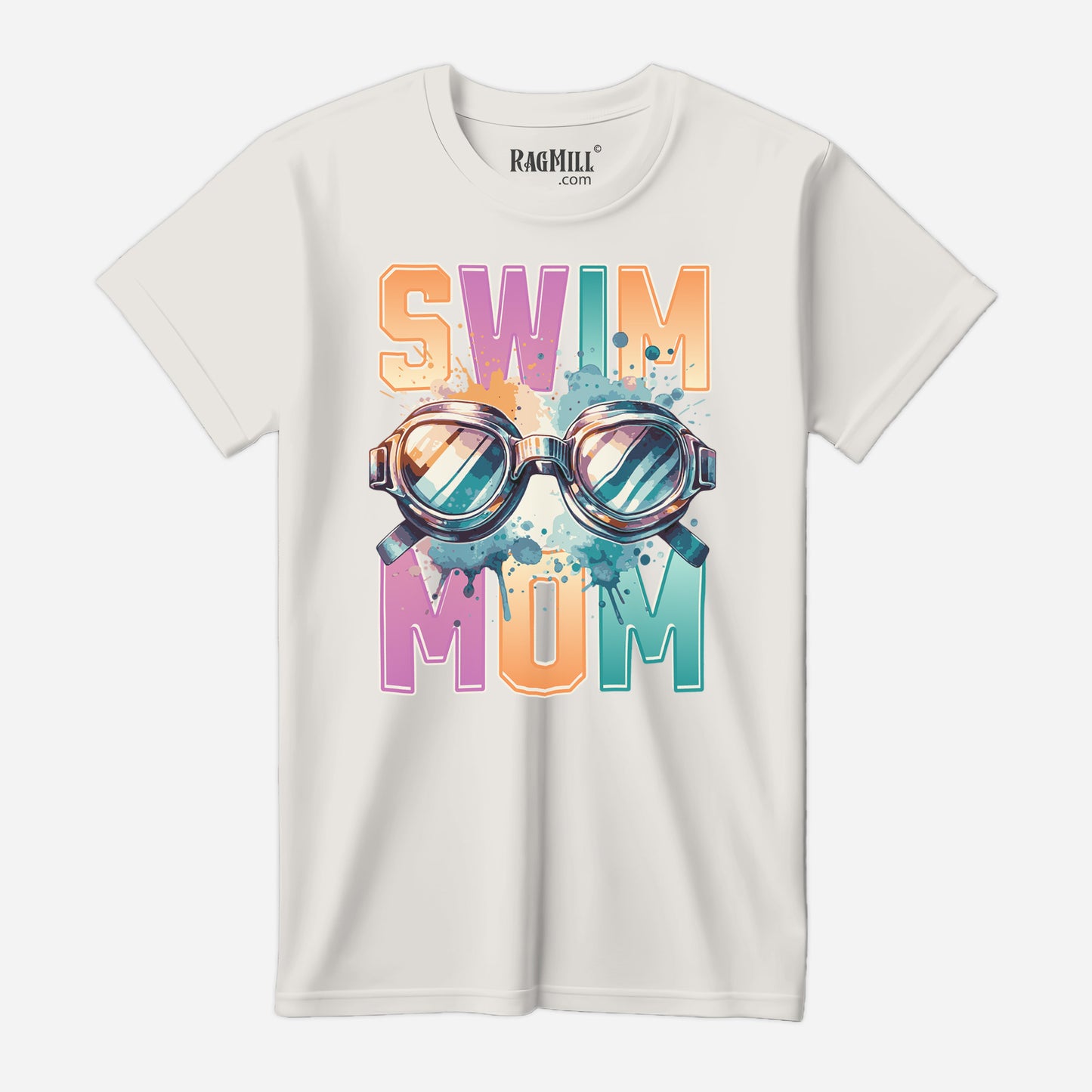 Swim Mom Vintage White Bella+Canvas T-Shirt