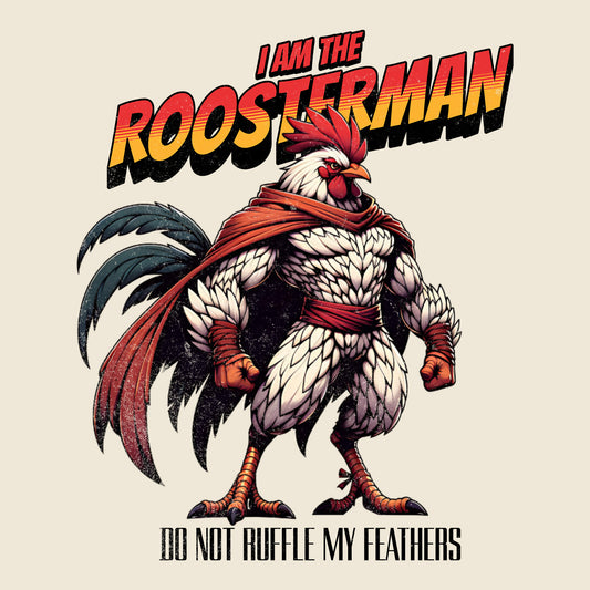 The Roosterman Vintage White Bella+Canvas T-Shirt