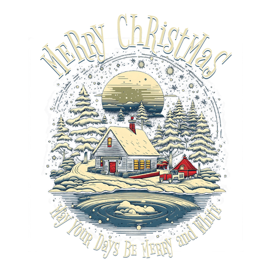 White Christmas DTF Transfer