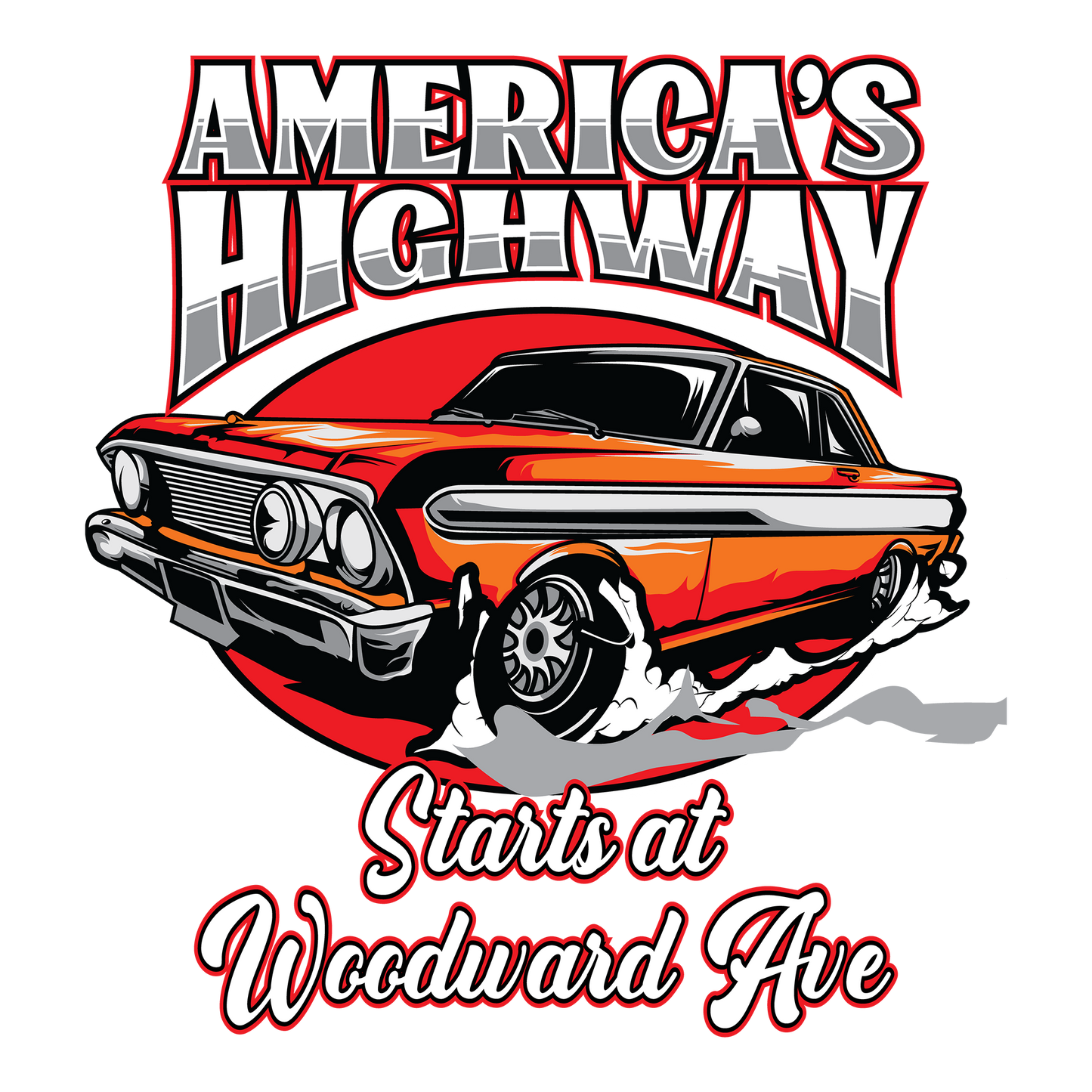 America's Highway DTF Design