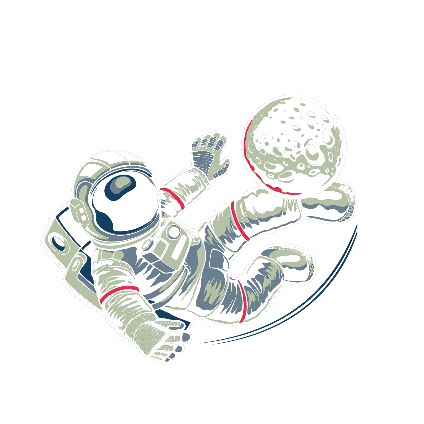 Astronaut Soccer DTF Design