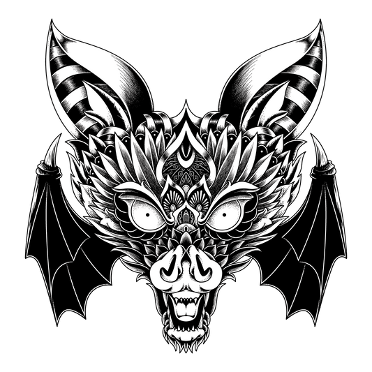Bat Ornate DTF Transfer