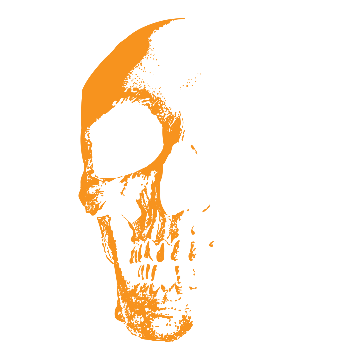 Black Skull DTF Design