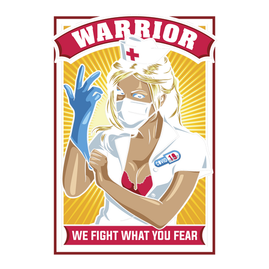 COVID Warrior DTF Design
