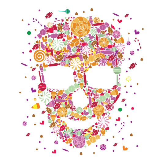 Candy Skull DTF Transfer