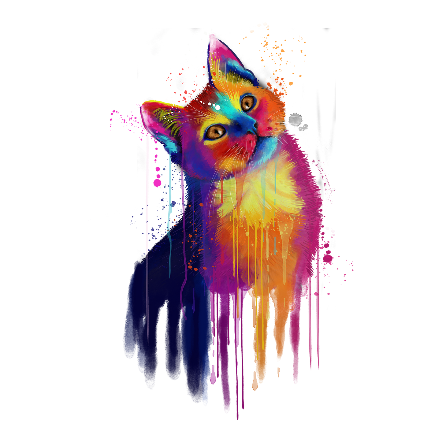 Color Cat DTF Design