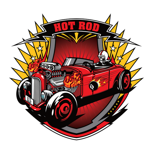 Eight Ball Hot Rod DTF Transfer