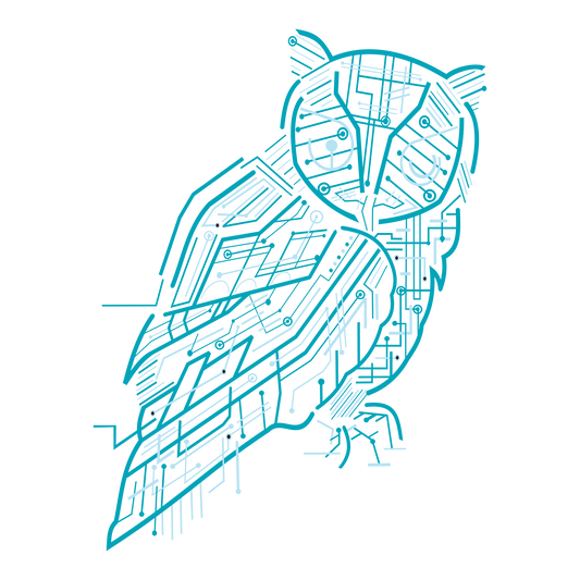 Electronic Owl DTF Transfer