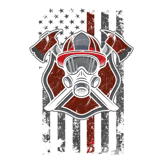 Firefighter Flag DTF Transfer