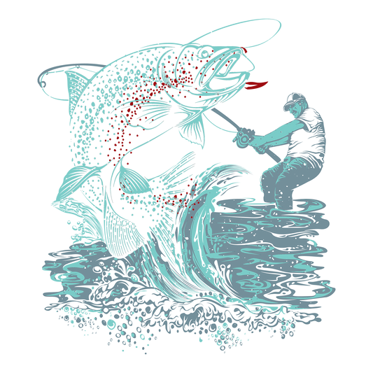 Fish On DTF Transfer